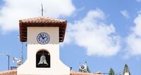 Imagen del reloj de la fachada de la Casa Consistorial. 