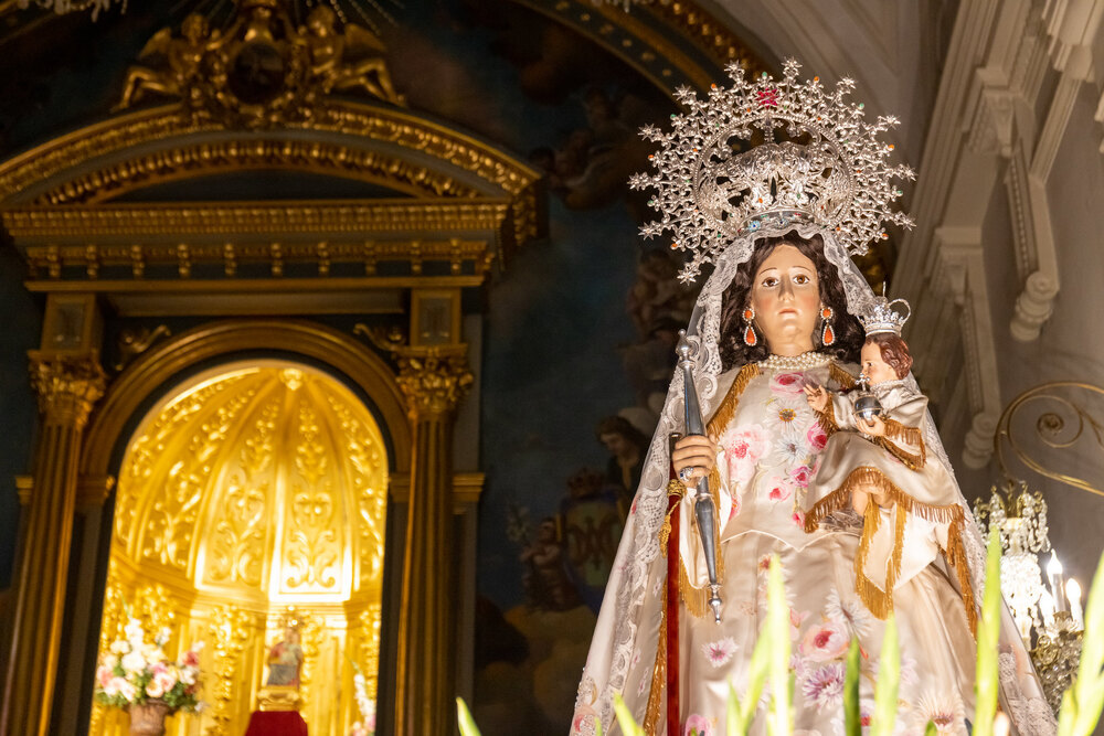 Imagen del traslado de la Virgen de la Antigua de Guadalajara desde su santuario a la iglesia de San Francisco en El Fuerte.