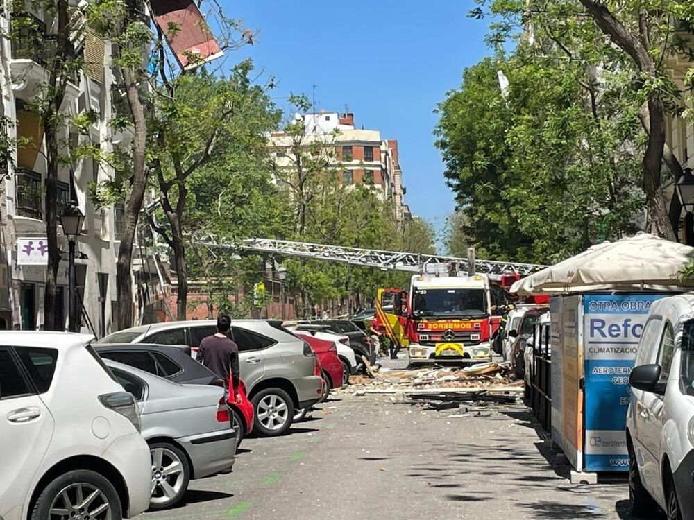 Explosión en un edificio de 4 plantas en el barrio de Salamanca