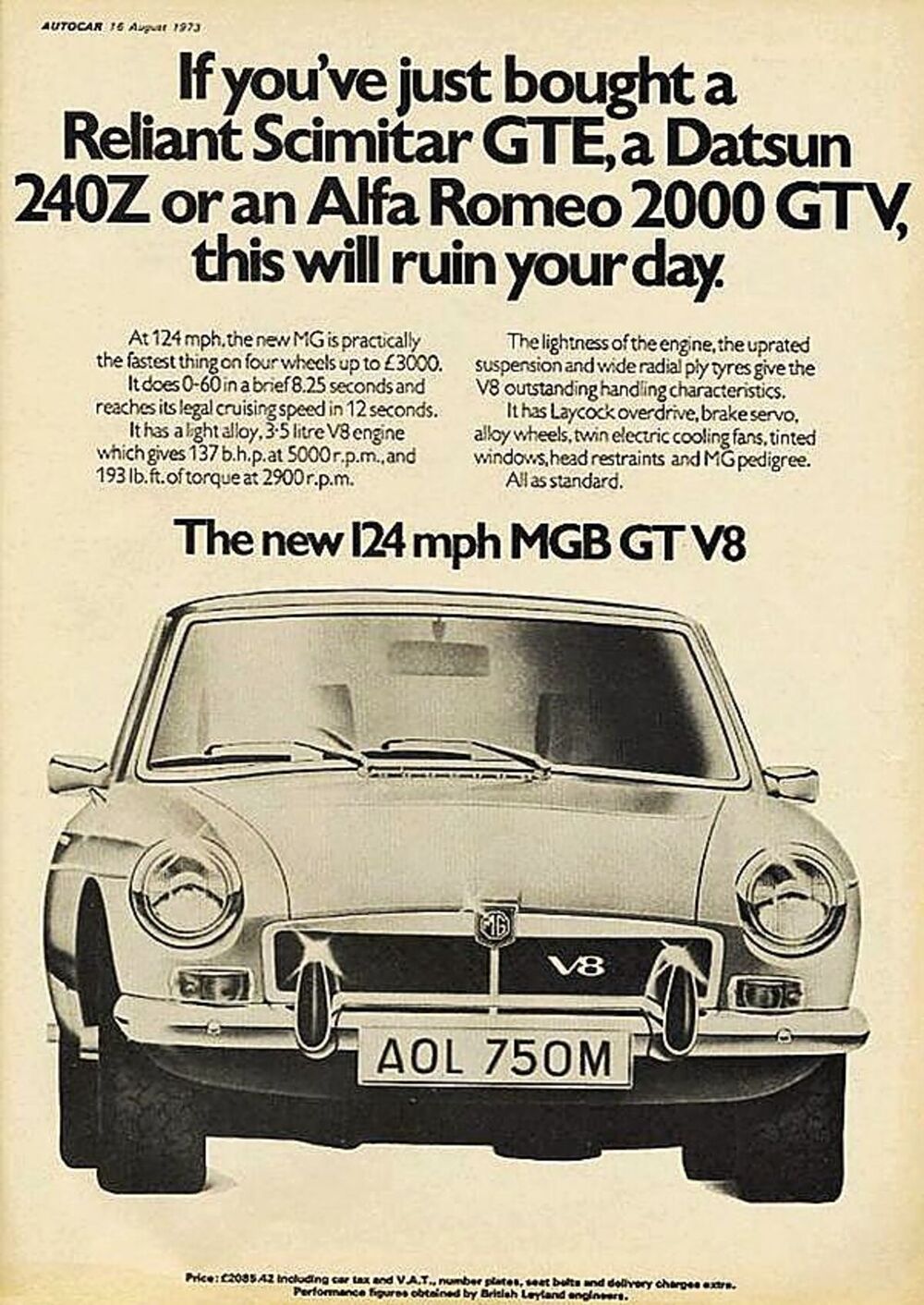 MG recuerda el GT V8 con el nuevo Xpower