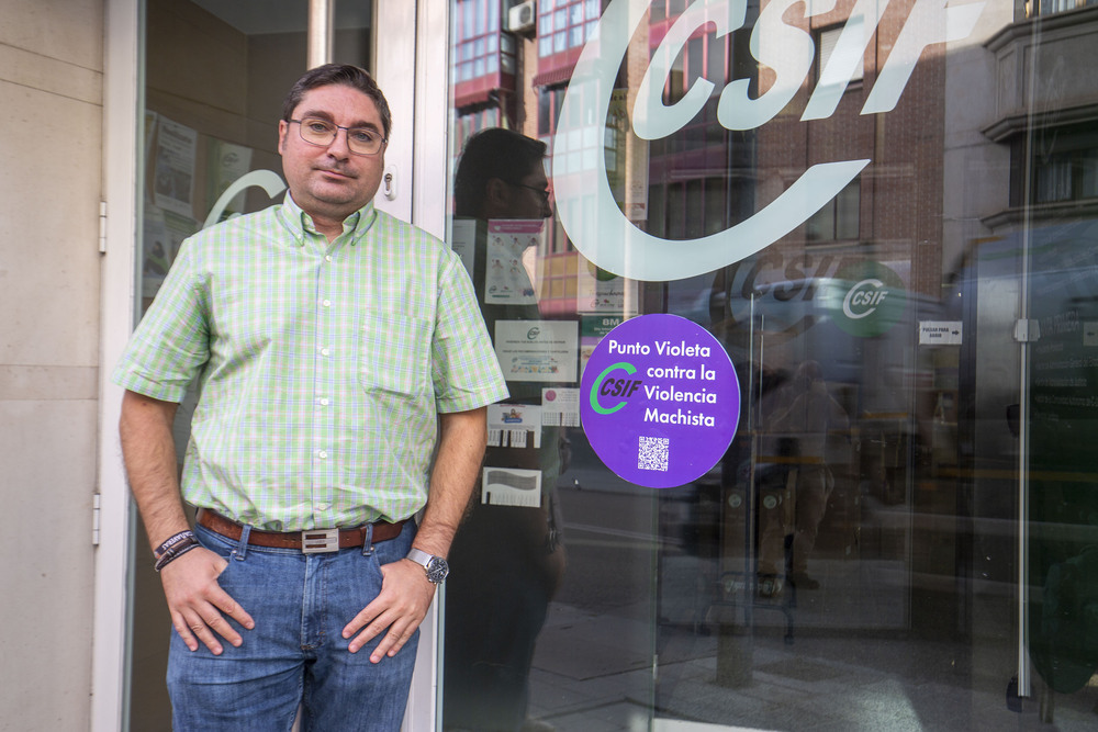 Pablo Moya es presidente del sindicato CSIF en Guadalajara desde 2018, primero en sustitución de su antecesora y después por elección.