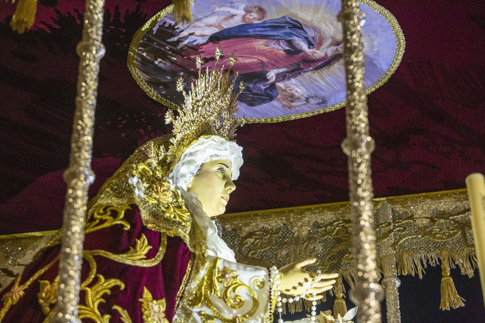 La imagen de María Santísima de la Misericordia, este año, procesionará dos veces por las calles de la capital, Lunes Santo sola y Jueves Santo con el Nazareno. 