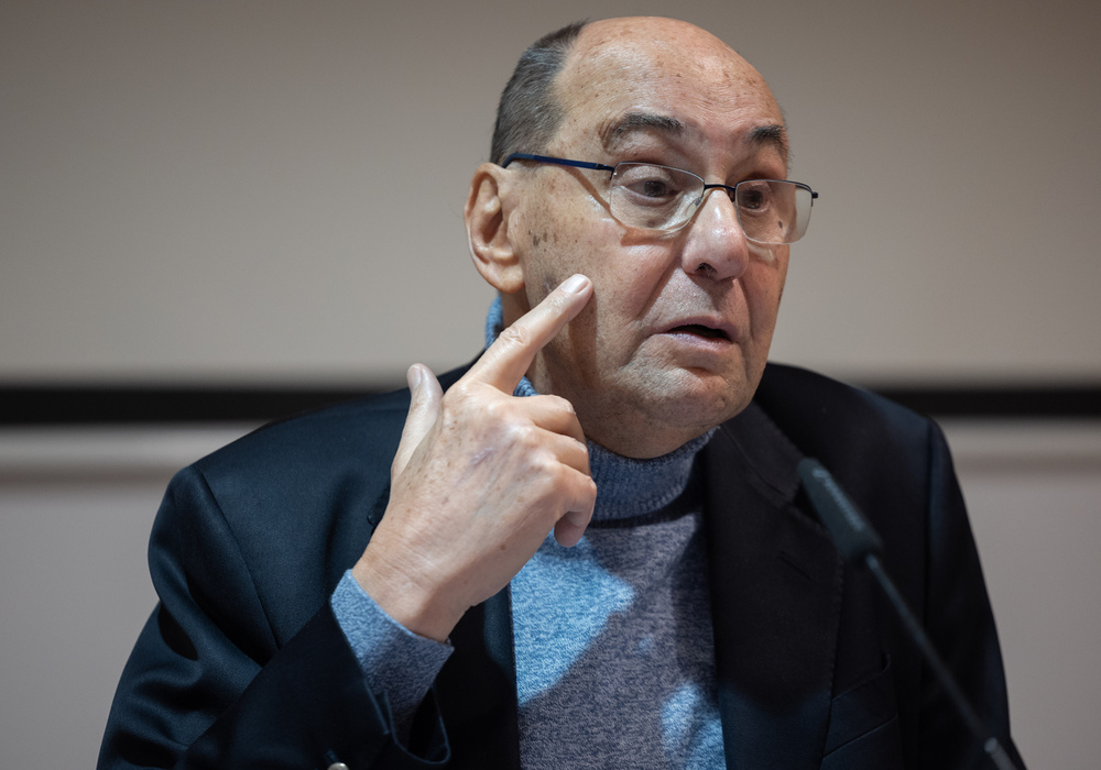 El vicepresidente del Parlamento Europeo entre 1999-2014, Alejo Vidal-Quadras, en la rueda de prensa