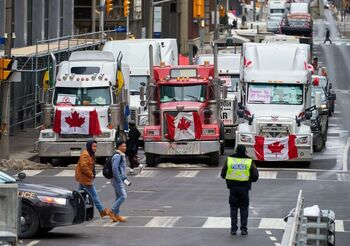 Estado de emergencia en Ontario por las protestas de camioneros