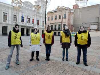 Protesta de Amnistía Internacional por los Juegos Olímpicos