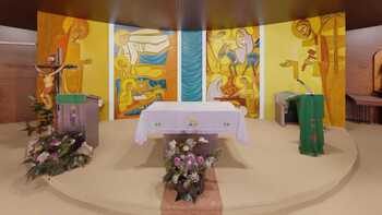 La iglesia de San José Artesano lucirá nuevo y colorido altar