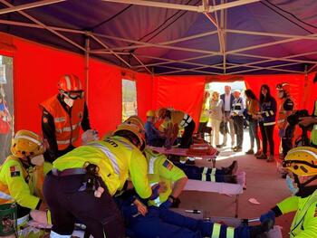La empresa BASF acoge un simulacro de emergencia a gran escala