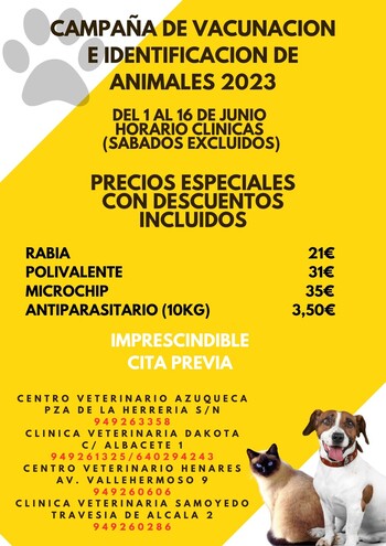 Azuqueca hará una campaña de vacunación de mascotas
