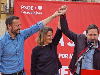 Teresa Ribera apoya la candidatura de Luis Viejo en Brihuega