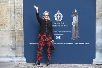 Meryl Streep baila al ritmo de las gaitas en Oviedo
