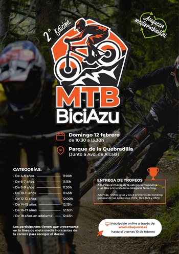 Abren inscripción a la carrera MTB BiciAzu del 12 de febrero
