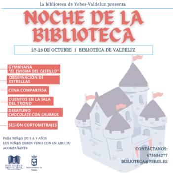Valdeluz celebrará la ‘Noche de la Biblioteca’
