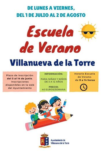 Villanueva de la Torre abrirá su Escuela de Verano infantil