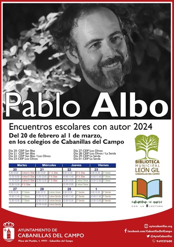 Pablo Albo protagoniza los Encuentros con Autor en Cabanillas