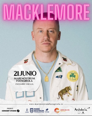Macklemore ofrecerá en Fuengirola su único concierto en España