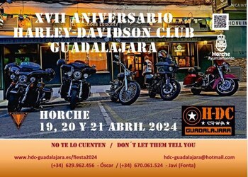 Horche acoge el XVII Aniversario del Harley Davidson Club
