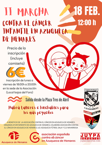 Azuqueca hará el domingo la Marcha contra el Cáncer Infantil