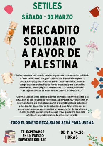Setiles acoge un mercadito solidario a favor de Palestina